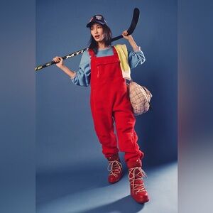 FP Movement by Free People Red Utilitarian Jumpsuit